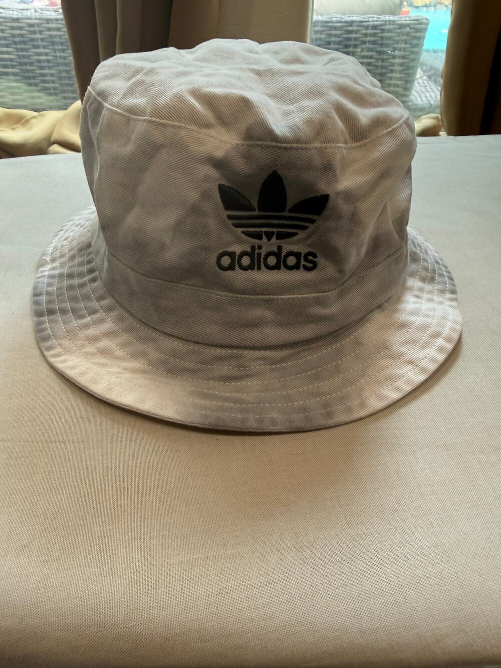 adidas Trefoil Bucket Hat Grey OSFA 100% Cotton Men's Adjustable-Free Sun Hat